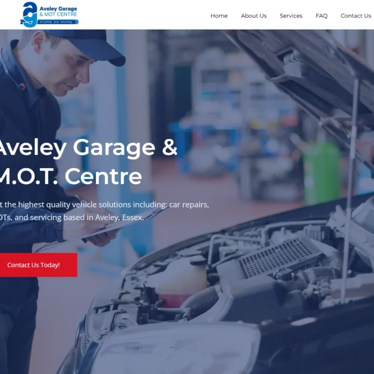 aveley garage homepage case study